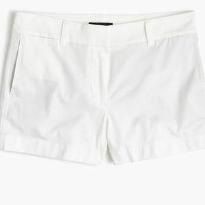 NWT J. Crew 4" white stretch chino short, size 2